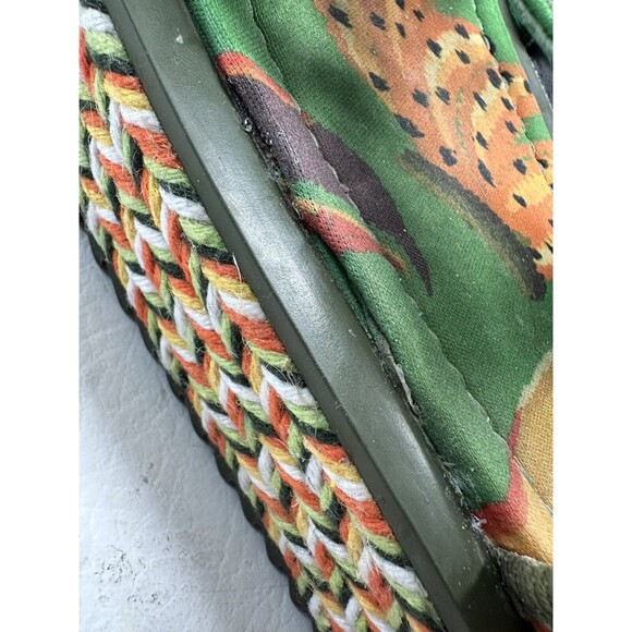 Farm Rio Sandals Women's Size 9 Green Toucans Flatform Raffia Green Multicolor - Picture 10 of 16